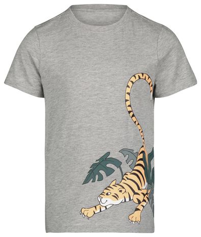 t-shirt enfant tigre gris chiné gris chiné - 1000024215 - HEMA