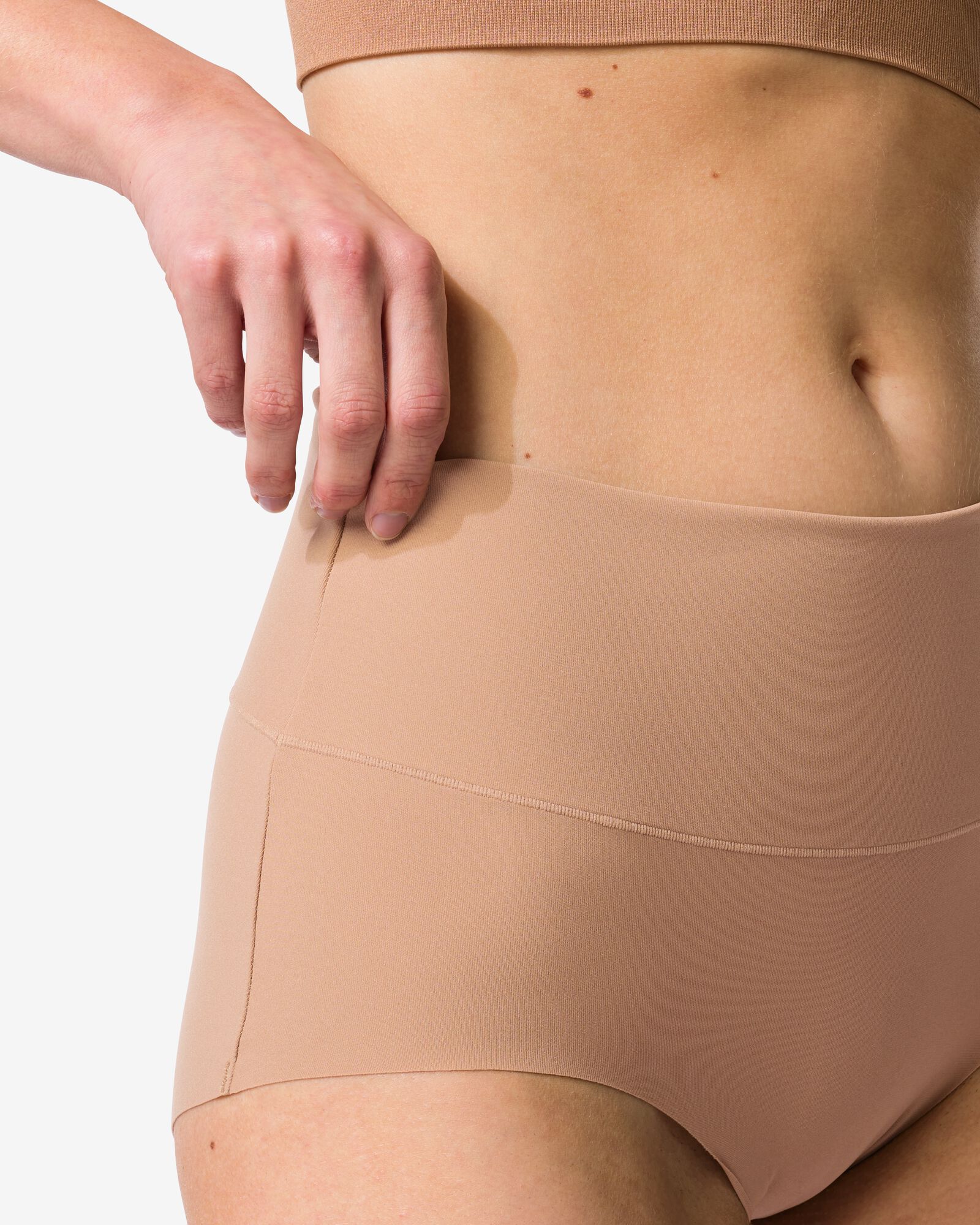 slip taille haute femme lissant marron clair - 19602775LIGHTBROWN - HEMA