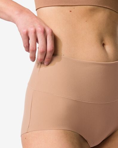 slip taille haute femme lissant marron clair - 19602775LIGHTBROWN - HEMA