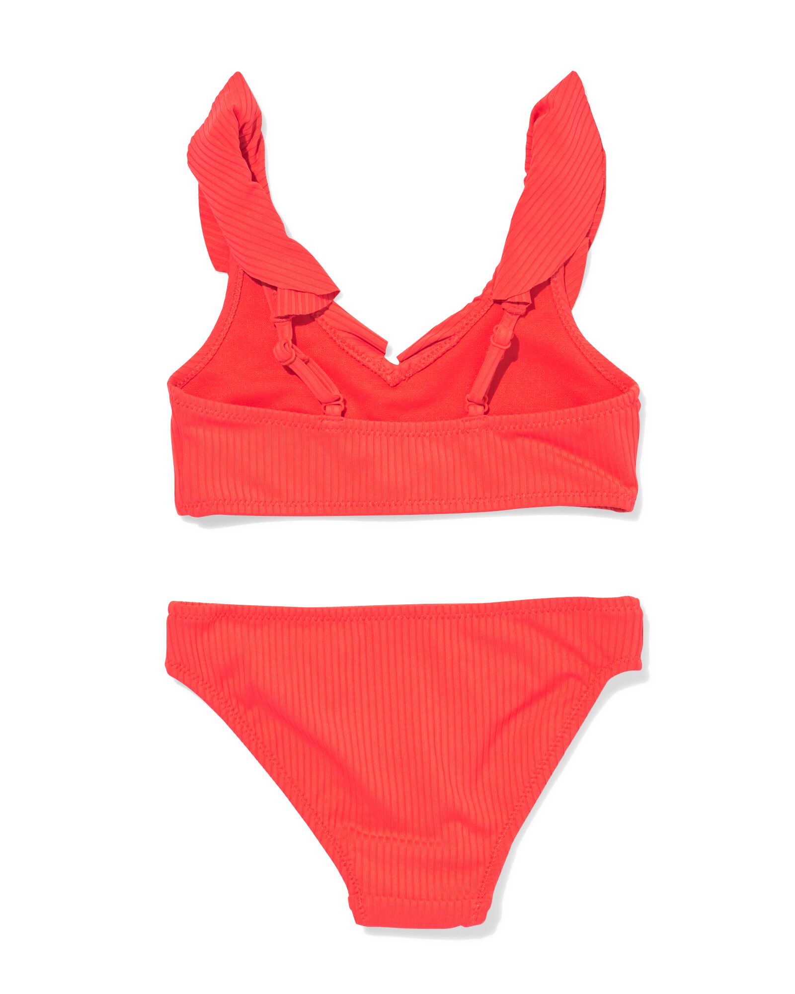 kinderbikini rib  koraal koraal - 22250360CORAL - HEMA