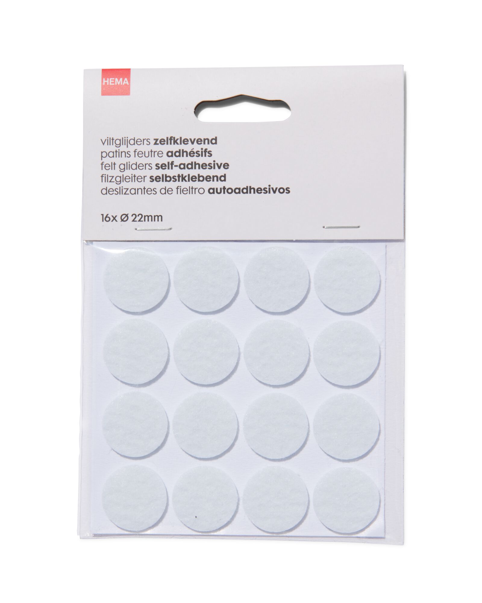 lot de 16 patins en feutre autocollant - 81040074 - HEMA