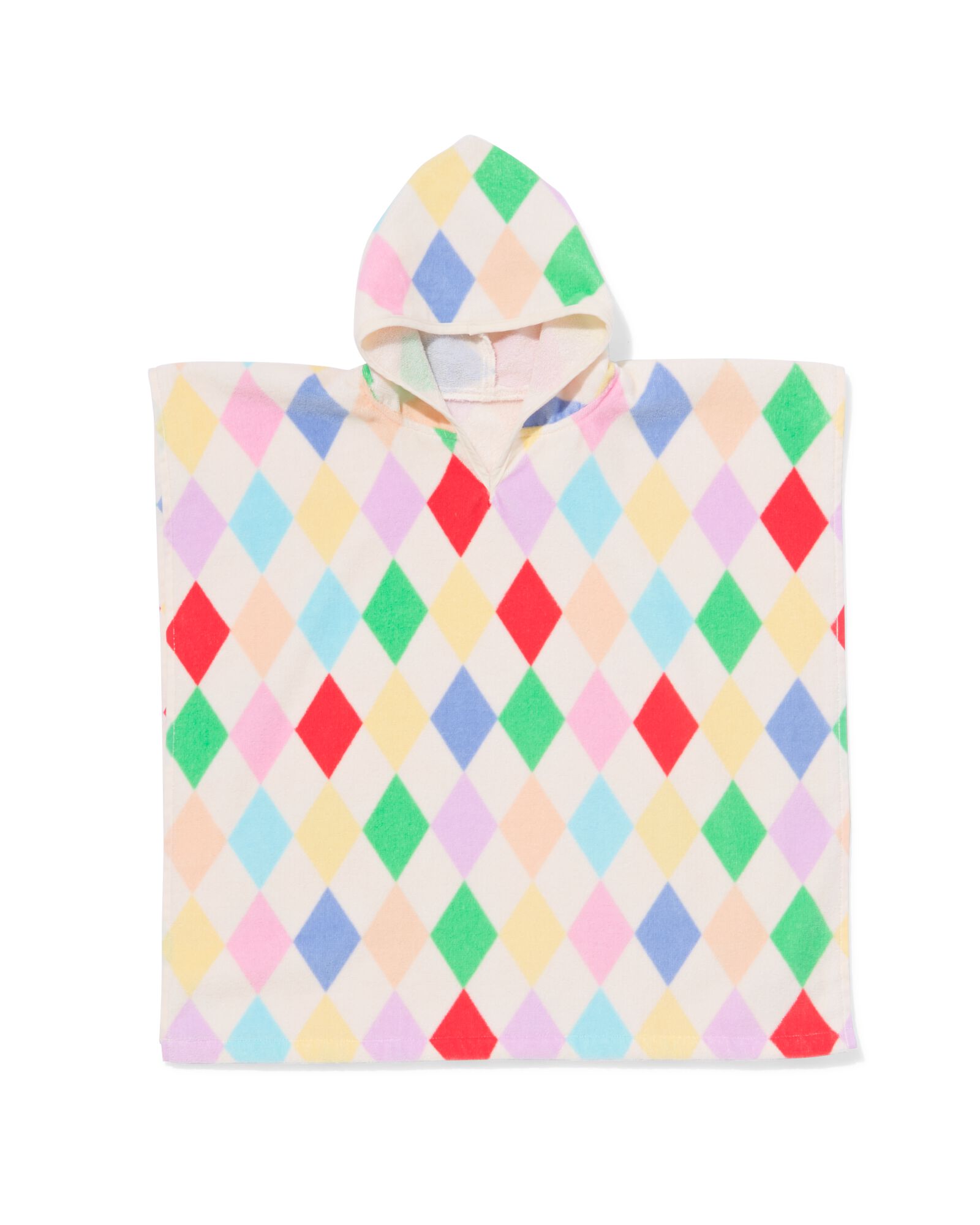 poncho enfant 60x60cm velours cirque - 5200263 - HEMA