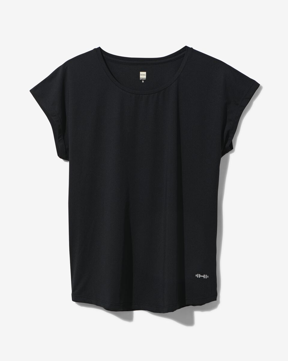 t-shirt de sport femme noir noir - 1000030577 - HEMA
