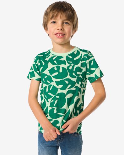 t-shirt enfant feuilles vert 98/104 - 30783955 - HEMA