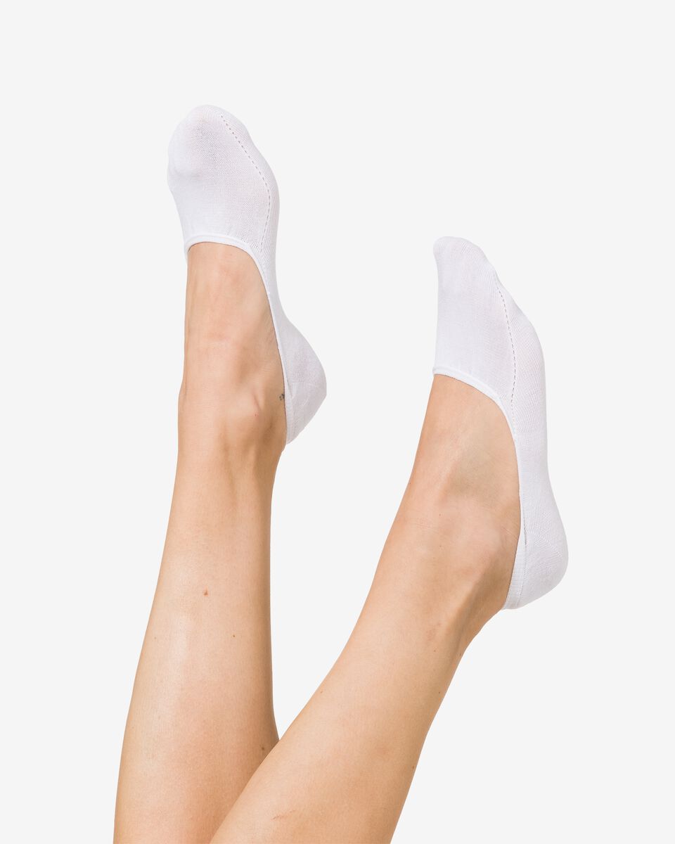 2 paires de socquettes pour sneakers femme avec bambou blanc 39/42 - 4080147 - HEMA
