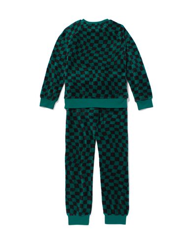 Kinderpyjama Fleece mit Karos gr&uuml;n - 23030840GREEN - HEMA