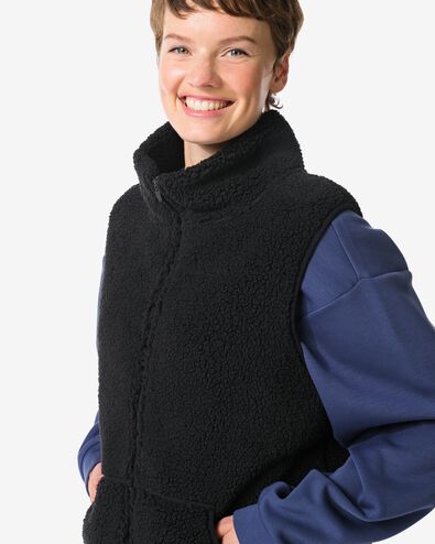 Damen-Sherpa-Bodywarmer schwarz schwarz - 36050215BLACK - HEMA
