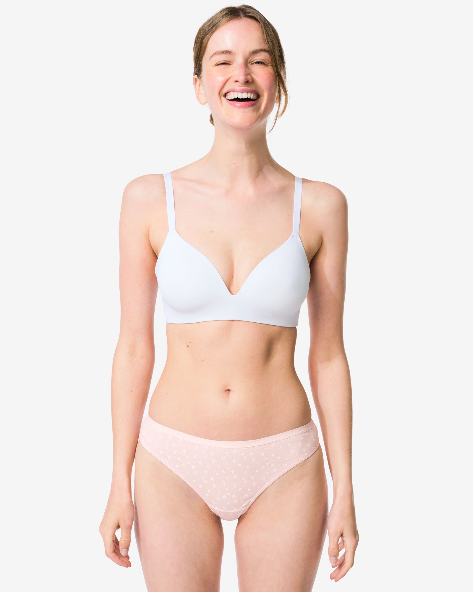 strings femme coton fleurs - lot de 2 rose p&acirc;le rose p&acirc;le - 19602335LIGHTPINK - HEMA