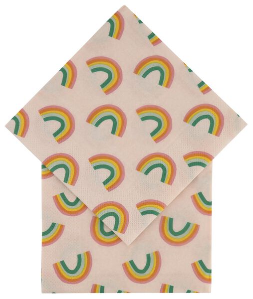 servetten 24x24 papier rainbow - 20 stuks - 14200743 - HEMA