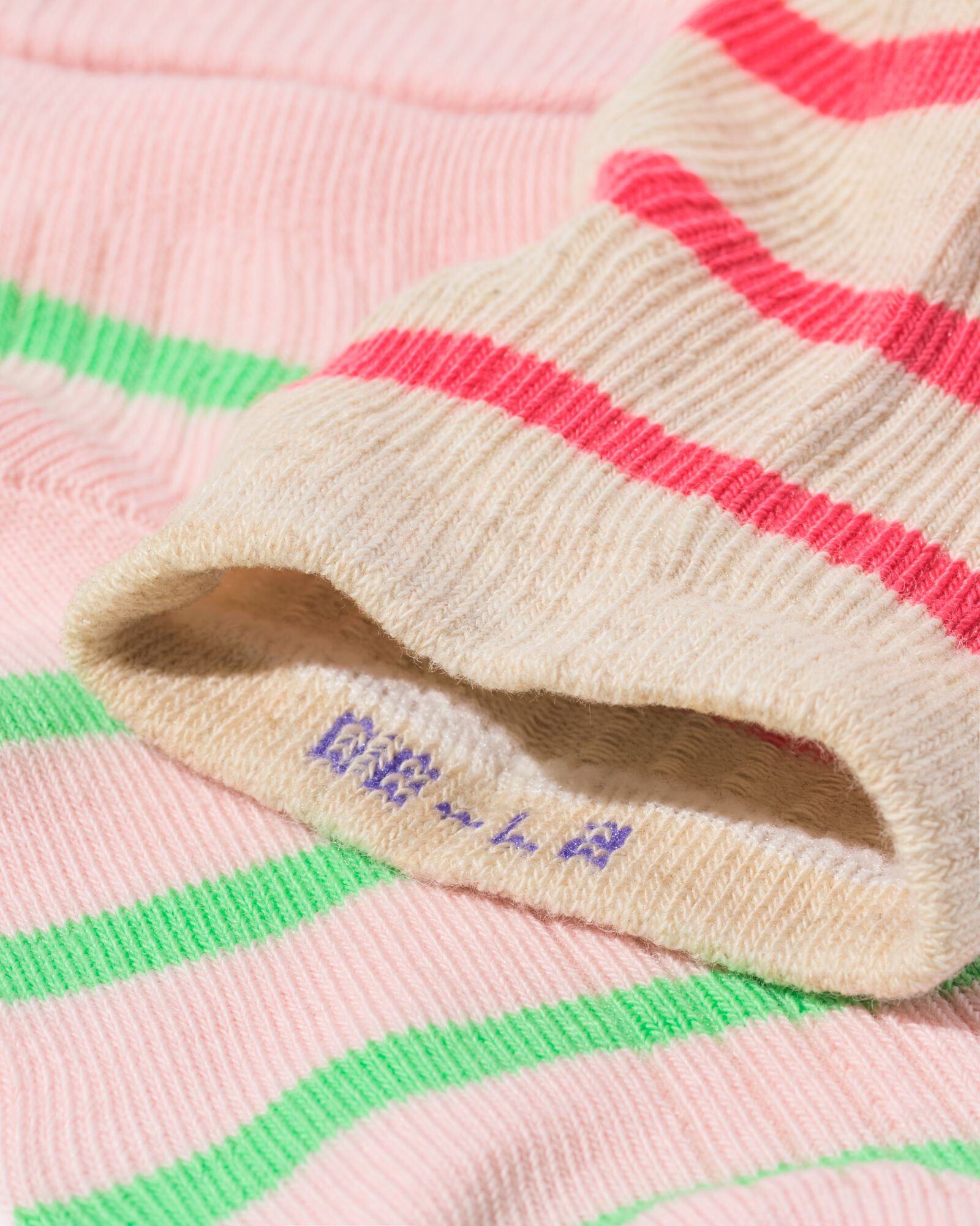 socquettes enfant c&ocirc;tel&eacute;es &agrave; rayures - 5 paires blanc cass&eacute; - 4371060OFFWHITE - HEMA