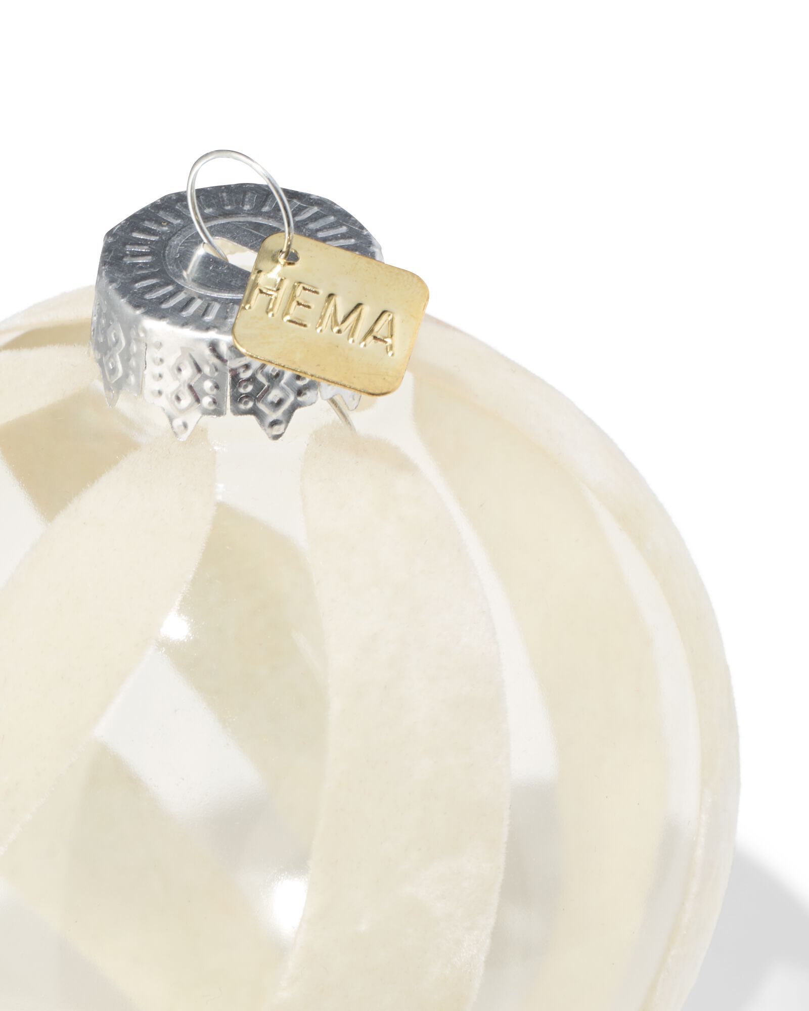 d&eacute;coration de No&euml;l &agrave; suspendre ⌀7x9cm flocage blanche - 25100009 - HEMA