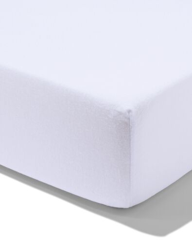 drap-housse 160x200cm flanelle blanc - 5190109 - HEMA