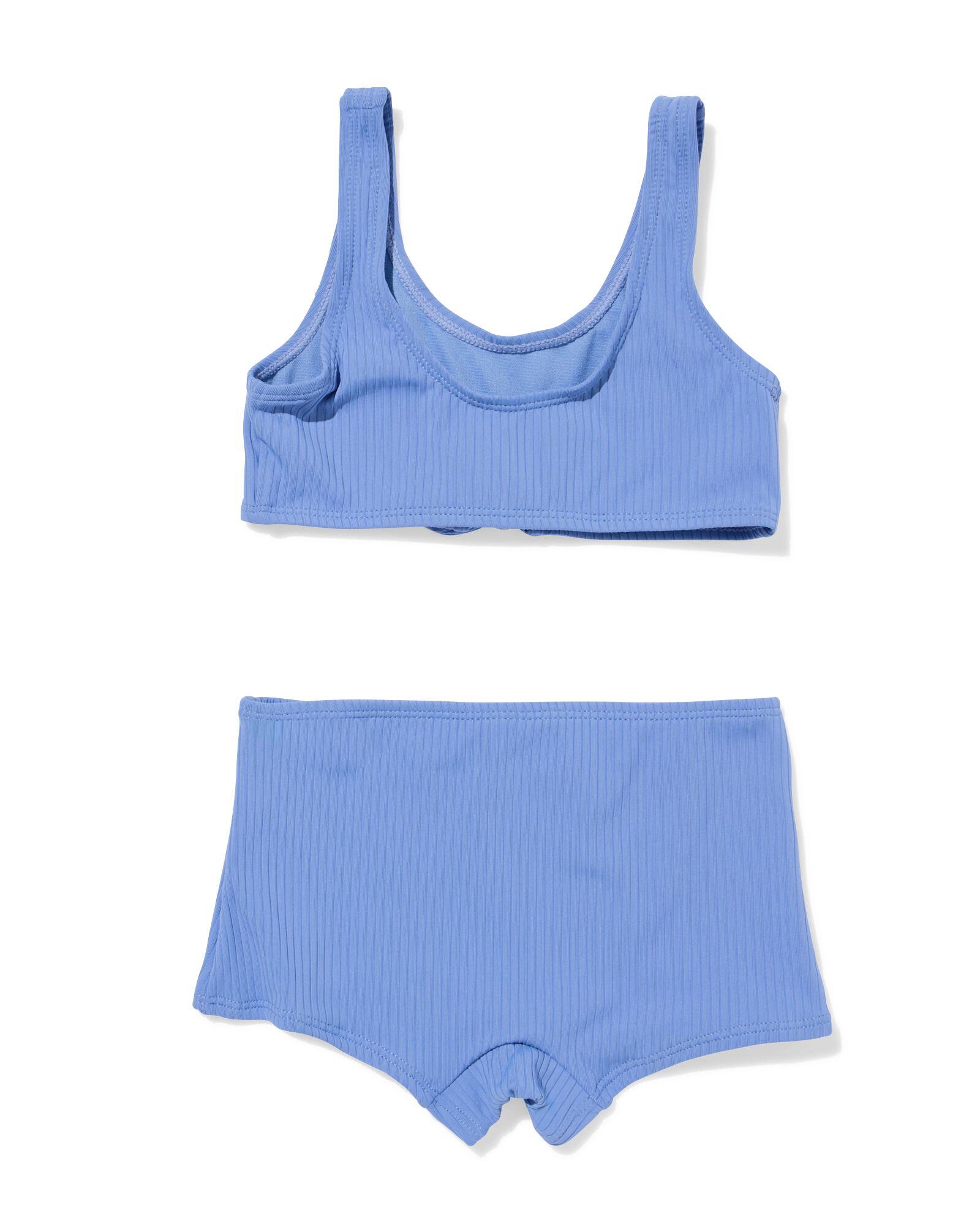 kinderbikini rib blauw blauw - 22260120BLUE - HEMA