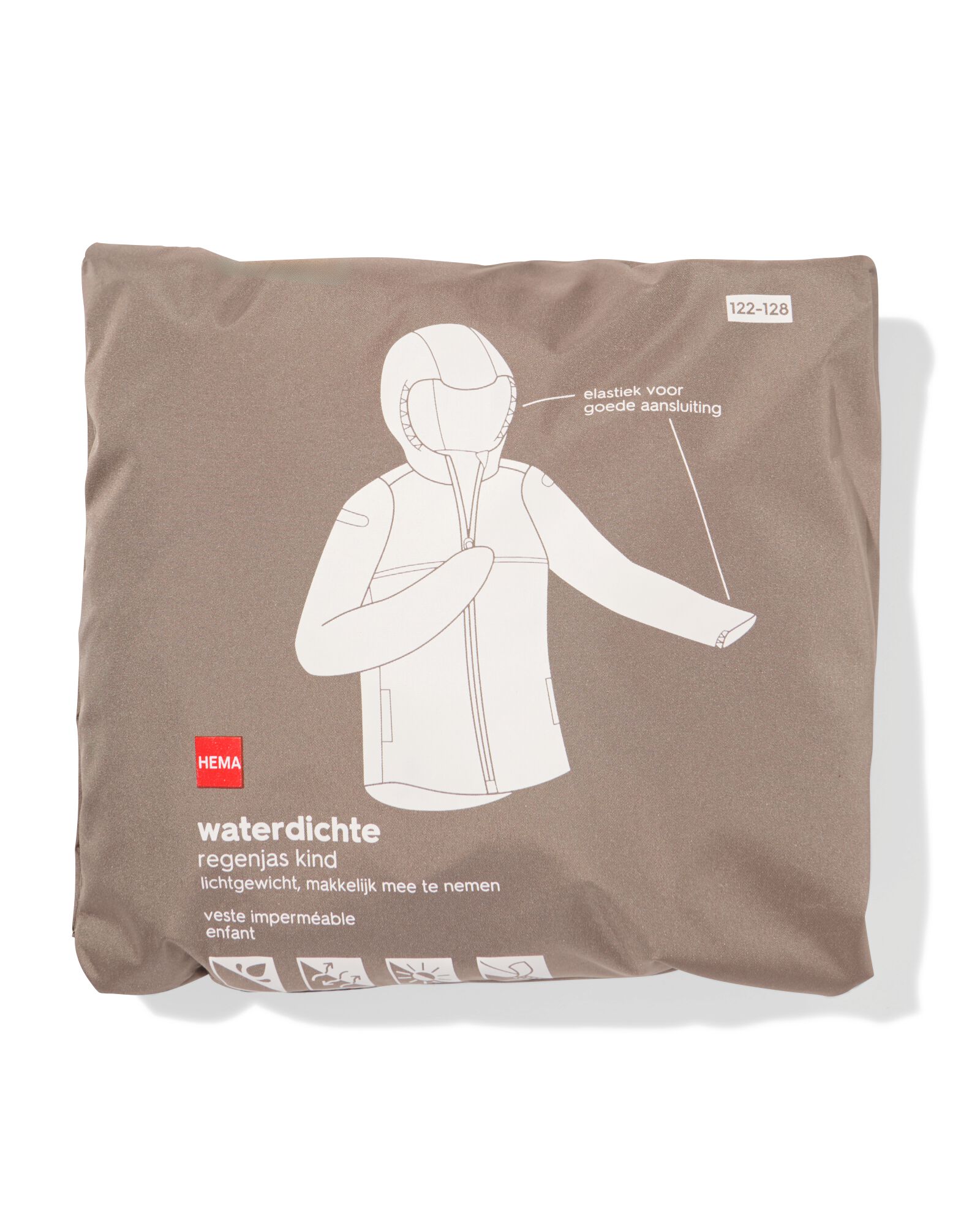 veste de pluie pour enfant taupe taupe - 18440280TAUPE - HEMA