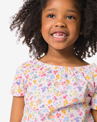 t-shirt enfant jersey fleurs violet violet - 30824106PURPLE - HEMA
