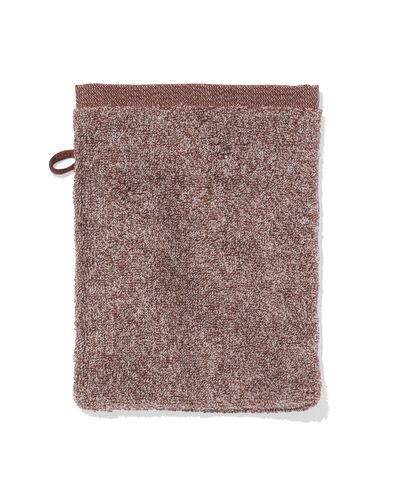 gant de toilette 16 x 21 cm de qualit&eacute; &eacute;paisse marron mouchet&eacute; - 5200272 - HEMA