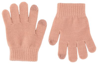 2 paires de gants enfant en maille pour écran tactile rose 98/116 - 16711531 - HEMA