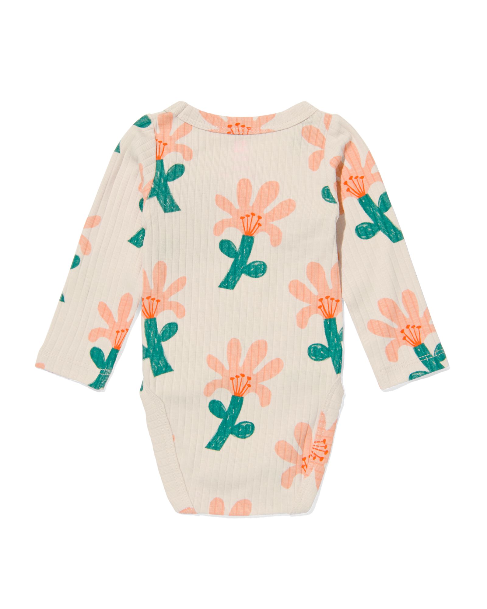 body b&eacute;b&eacute; crois&eacute; &eacute;volutif c&ocirc;tel&eacute; avec bambou stretch &eacute;cru - 33480810ECRU - HEMA