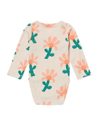 body b&eacute;b&eacute; crois&eacute; &eacute;volutif c&ocirc;tel&eacute; avec bambou stretch &eacute;cru - 33480810ECRU - HEMA