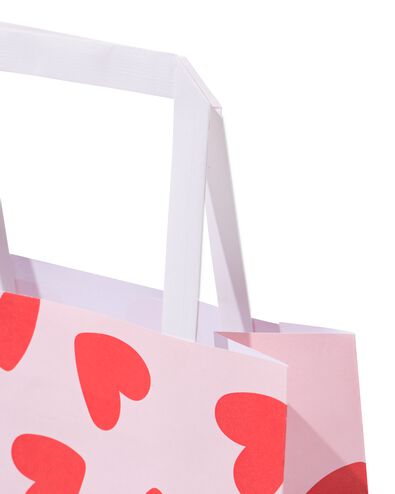 cadeautasjes M hart - 6 stuks - 14710293 - HEMA