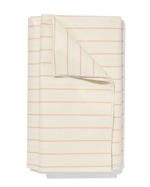 Tischdecke, 240 &times; 140 cm, wasserabweisend, gestreift, cremefarben - 41800177 - HEMA