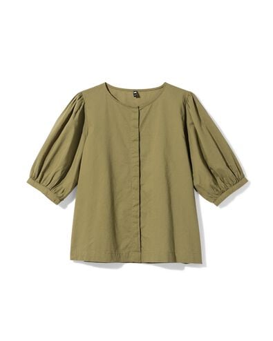 damesblouse Sophie olijf olijf - 36203620OLIVE - HEMA