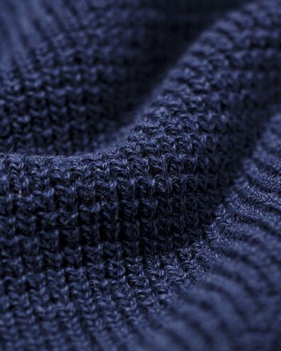 pull homme Lars gaufr&eacute; bleu fonc&eacute; bleu fonc&eacute; - 2140840DARKBLUE - HEMA