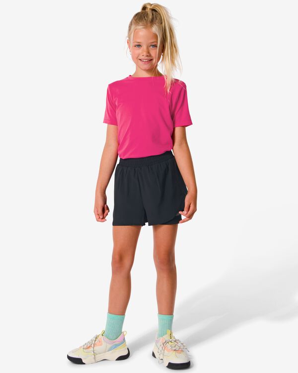 Kinder-Sporthose mit Leggings, kurz schwarz schwarz - 36090459BLACK - HEMA