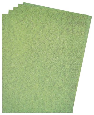 5 feuilles de papier A4 d’activités manuelles - herbe - 15950087 - HEMA