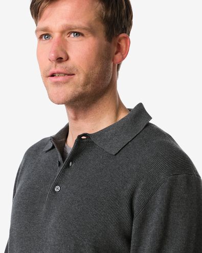 pull homme Karel  gris chin&eacute; gris chin&eacute; - 2130010GREYMELANGE - HEMA