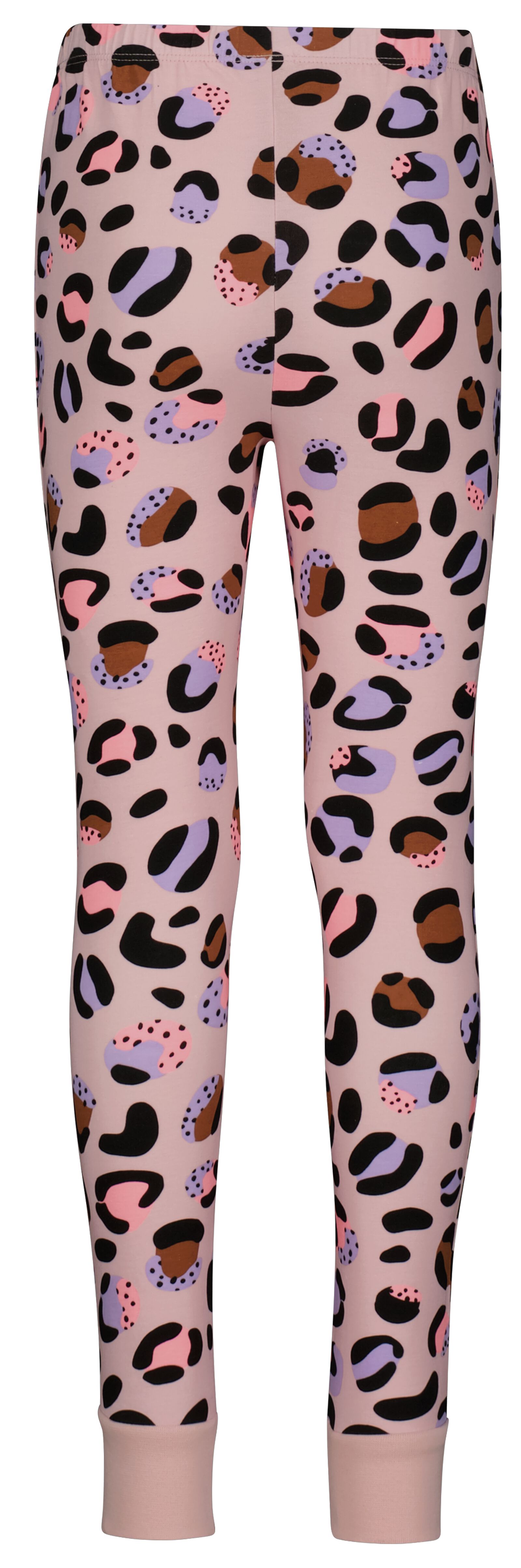 pyjama enfant coton/stretch léopard lichtroze 98/104 - 23094222 - HEMA