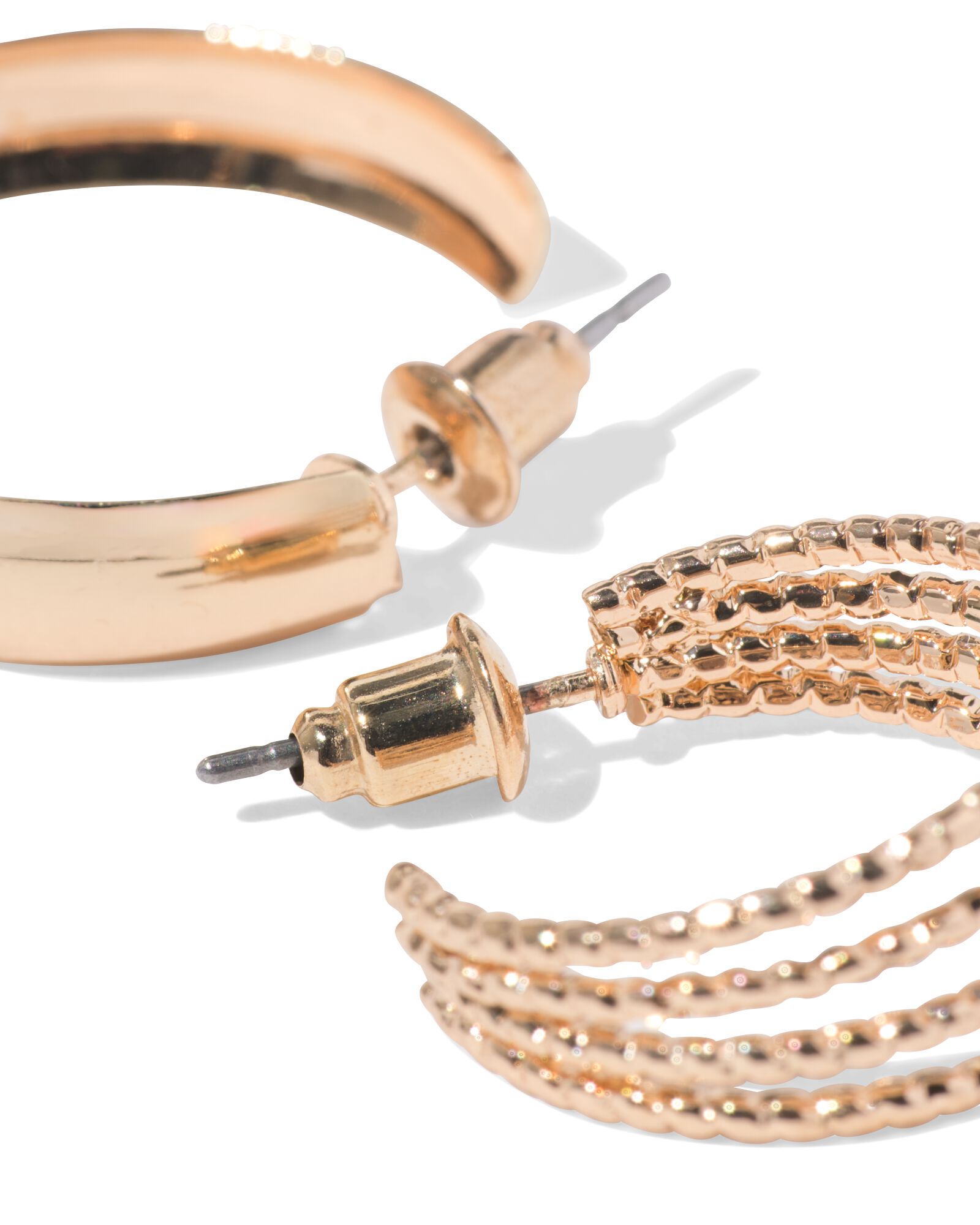 oorringen 18mm goud - 3 stuks - 12500347 - HEMA