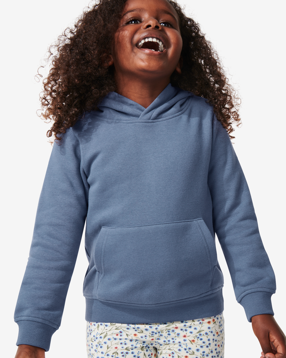 kinder sweater met capuchon blauw blauw - 1000029617 - HEMA
