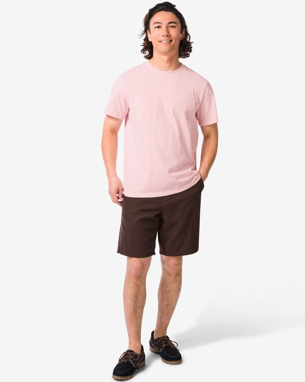 herenshort Wes regular fit donkerbruin donkerbruin - 2149610DARKBROWN - HEMA