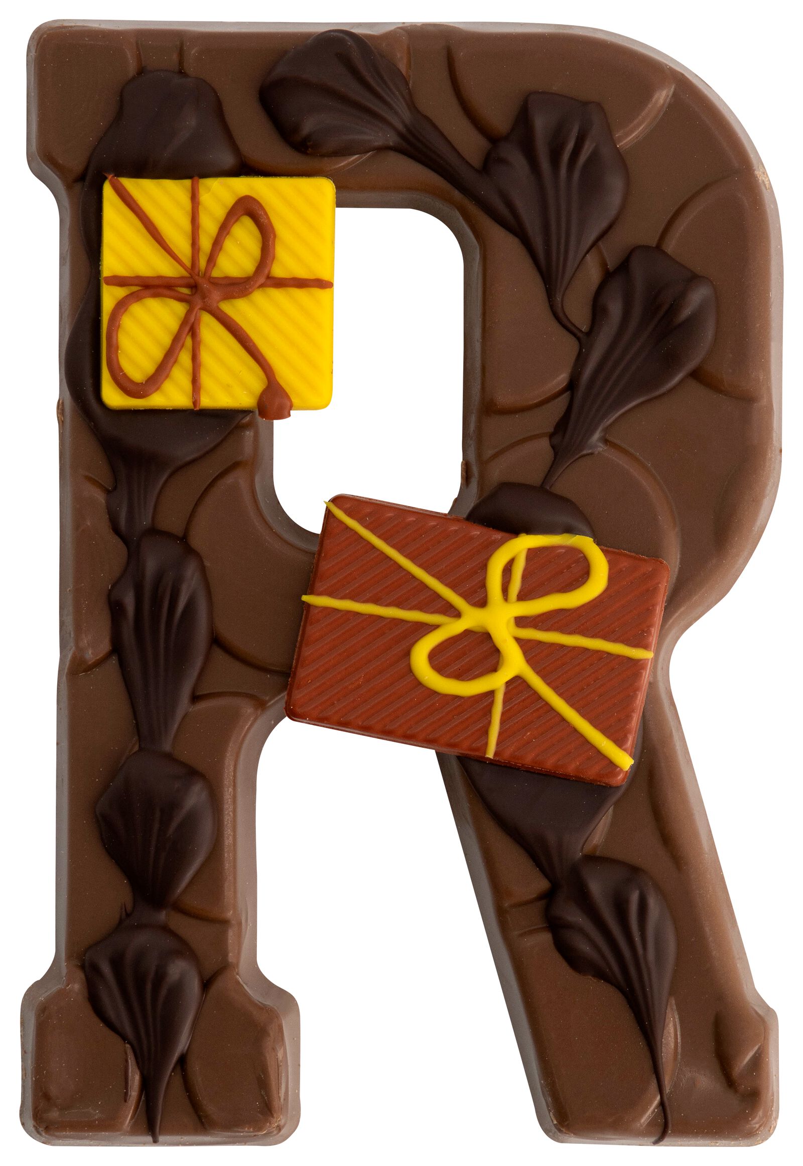 lettre en chocolat au lait d&eacute;cor&eacute;e &agrave; la main 200 g - 1000017008 - HEMA