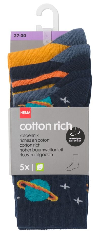 5 paires de chaussettes enfant avec coton - 4360054 - HEMA