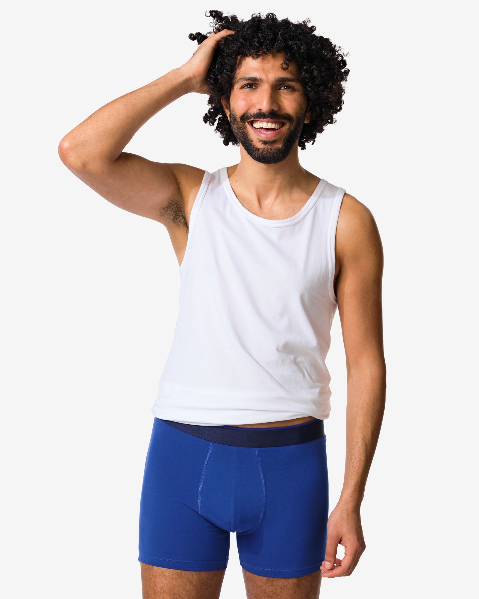 herenboxers - 3 stuks blauw blauw - 19168310BLUE - HEMA