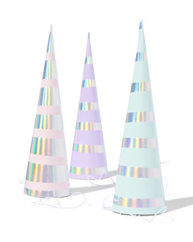 chapeaux de f&ecirc;te ray&eacute;s lot de 8 - 14250094 - HEMA