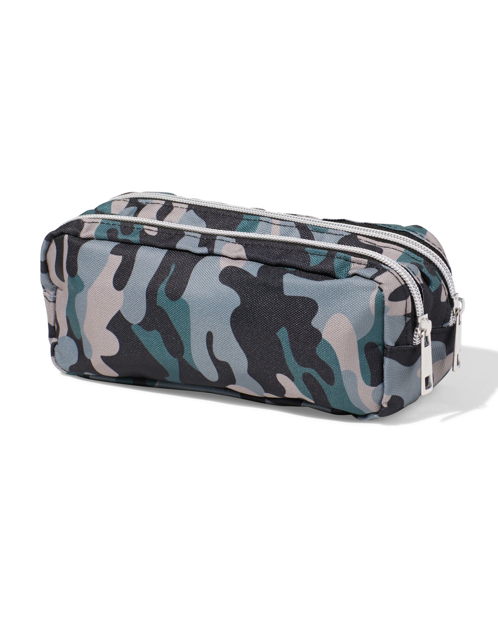 etui dubbele rits camo - 14590438 - HEMA