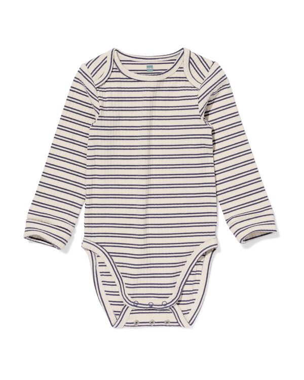 Mitwachsender Strampler ecovero&trade; Streifen eierschalenfarben eierschalenfarben - 33306950OFFWHITE - HEMA