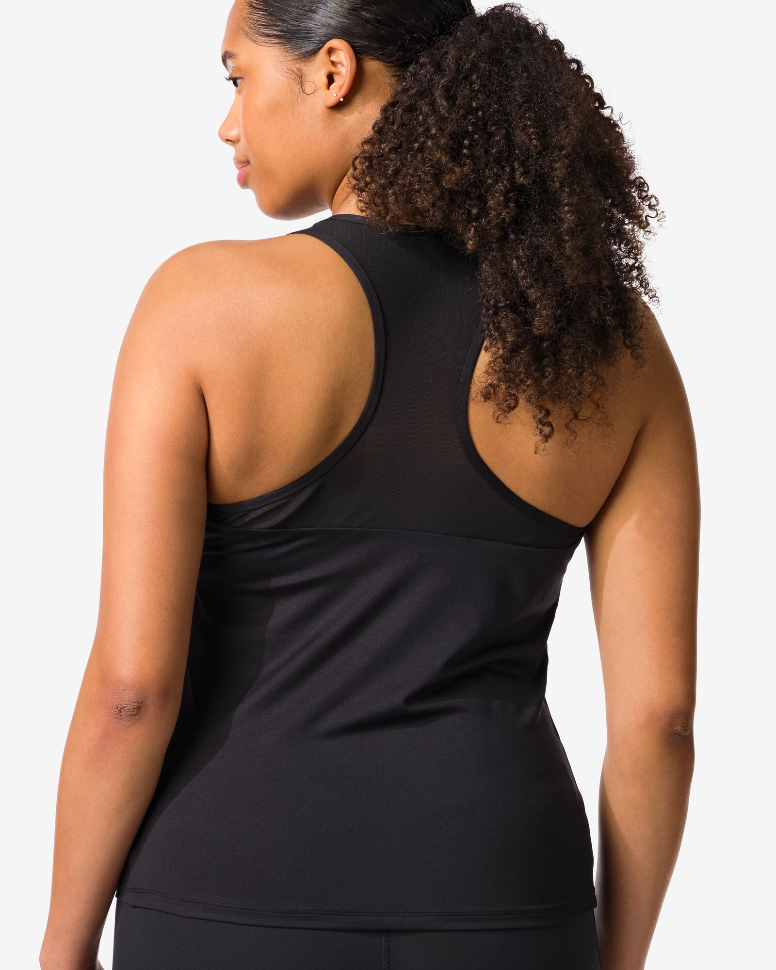 damessporttop met ingebouwde bh light support zwart zwart - 36000501BLACK - HEMA