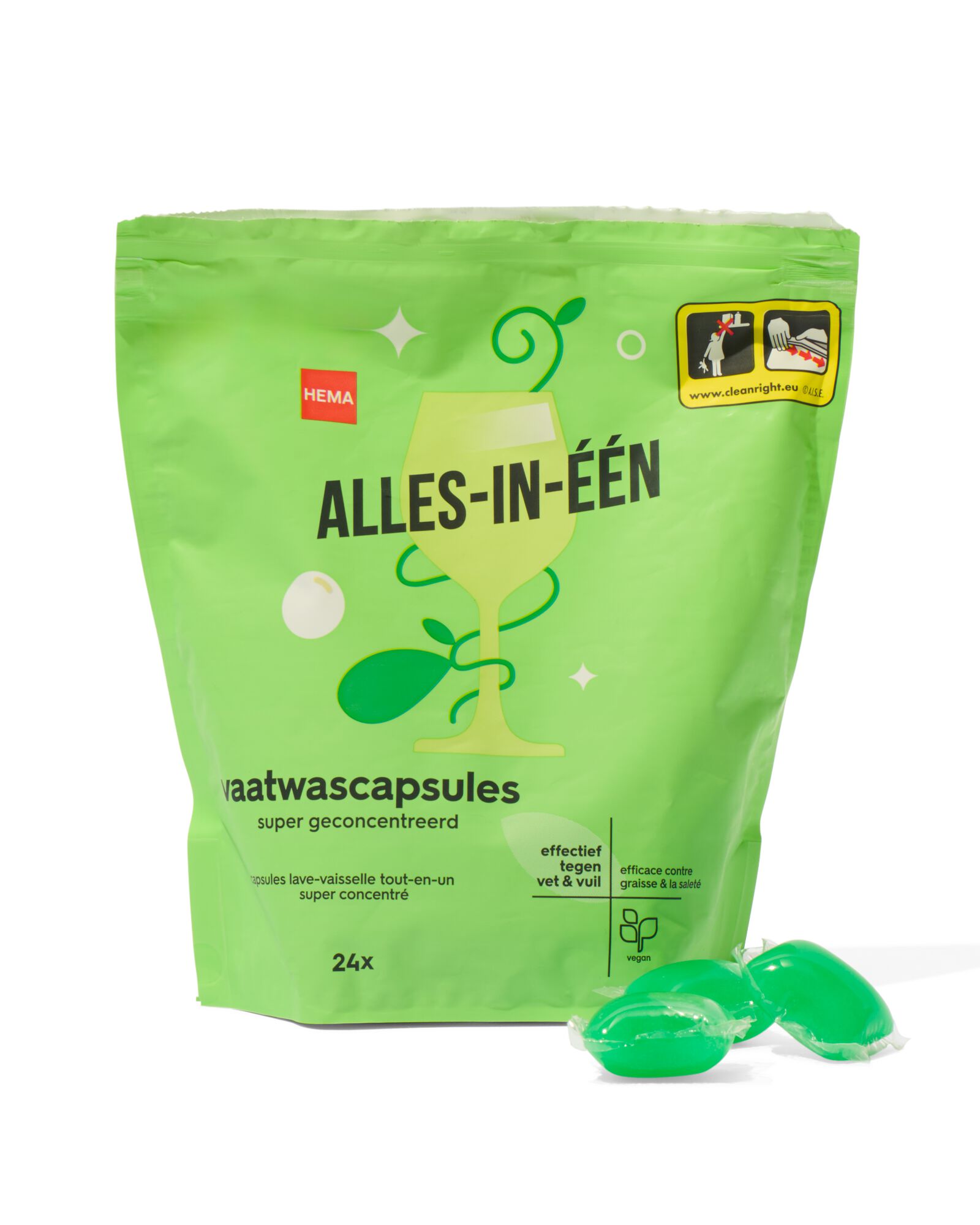 alles-in-&eacute;&eacute;n vaatwascapsules 14ml - 24 stuks - 20520059 - HEMA