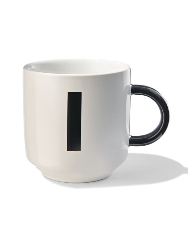 mug en faïence blanc/noir 350 ml - I - 61120104 - HEMA