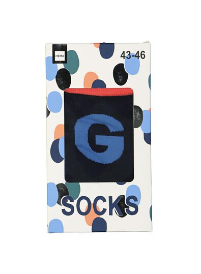 chaussettes alphabet pointure 43/46 gris - 1000016227 - HEMA