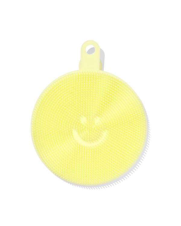&eacute;ponge de nettoyage en silicone &Oslash;10cm jaune - 20540055 - HEMA