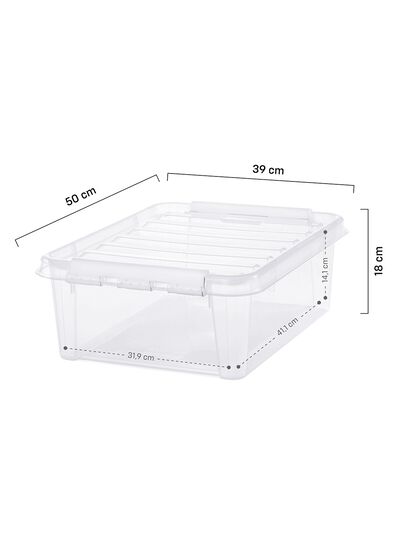 bo&icirc;te de rangement 21L London transparent 50x39x18 - 39822005 - HEMA