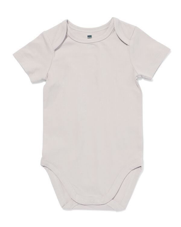 baby meegroei body lichtgrijs lichtgrijs - 33300260LIGHTGREY - HEMA