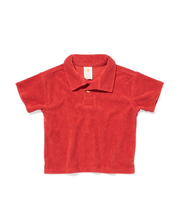 babypolo badstof rood rood - 33452320RED - HEMA