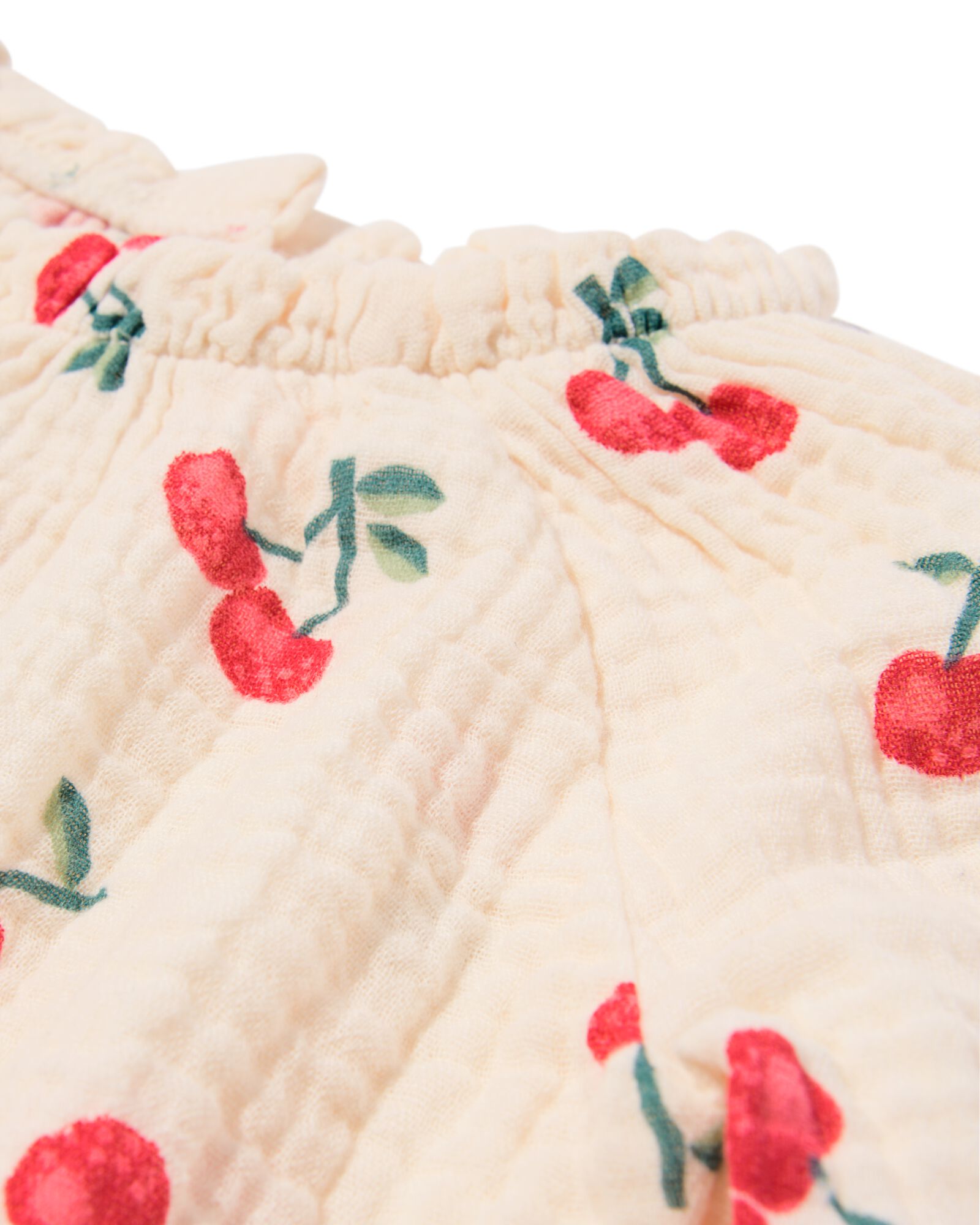 Newborn-T-Shirt aus Musselin mit Kirschen ecru - 33420020ECRU - HEMA