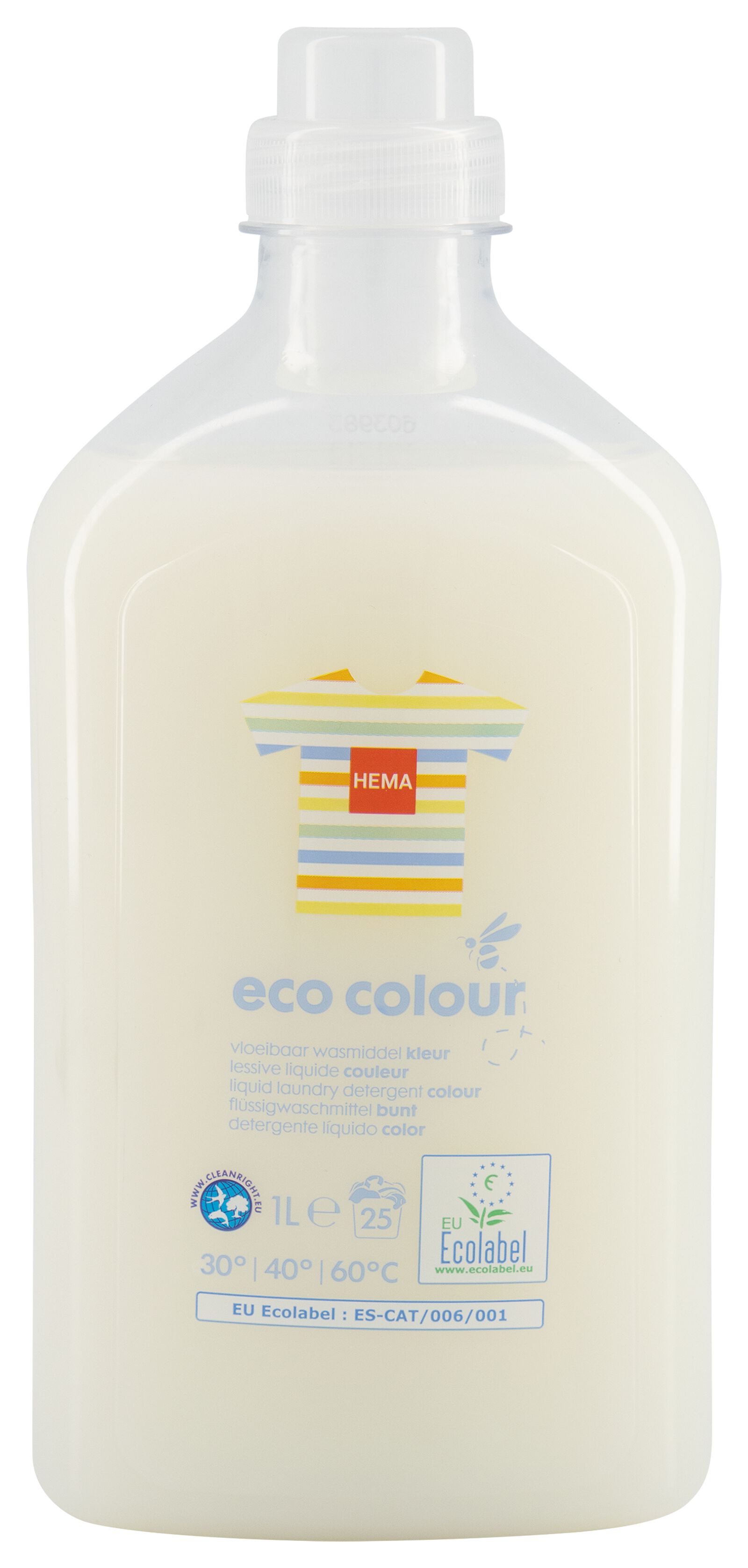 eco vloeibaar wasmiddel kleur 1L - 20510046 - HEMA